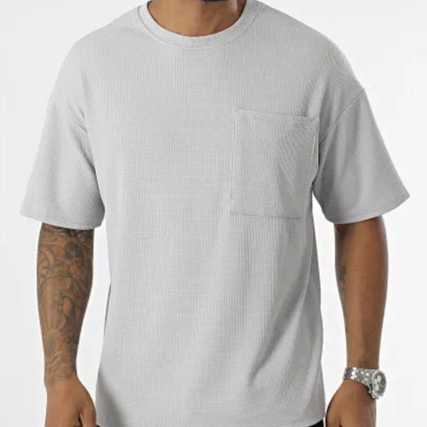 Tee Shirt Poche Oversize Gris Tee Shirt Poche Oversize Gris