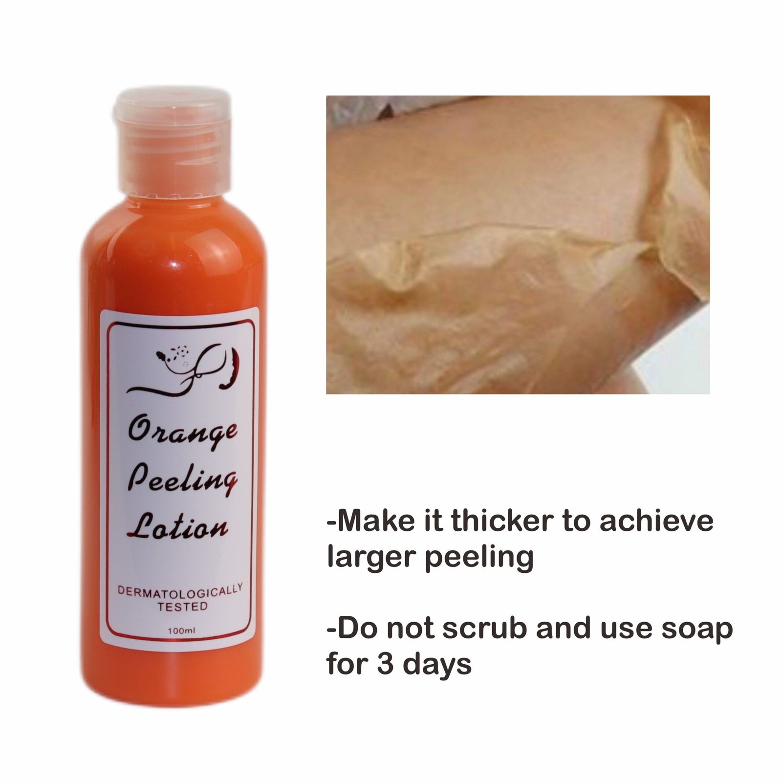 Lotion Pour Le Corps Éclaircissant Bio Orange Peeling Lotion Produit De Soins De La Peau – Image 5