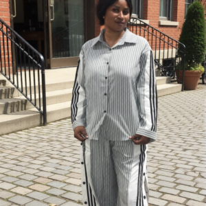 Ensemble deux pièces pour femme avec fente