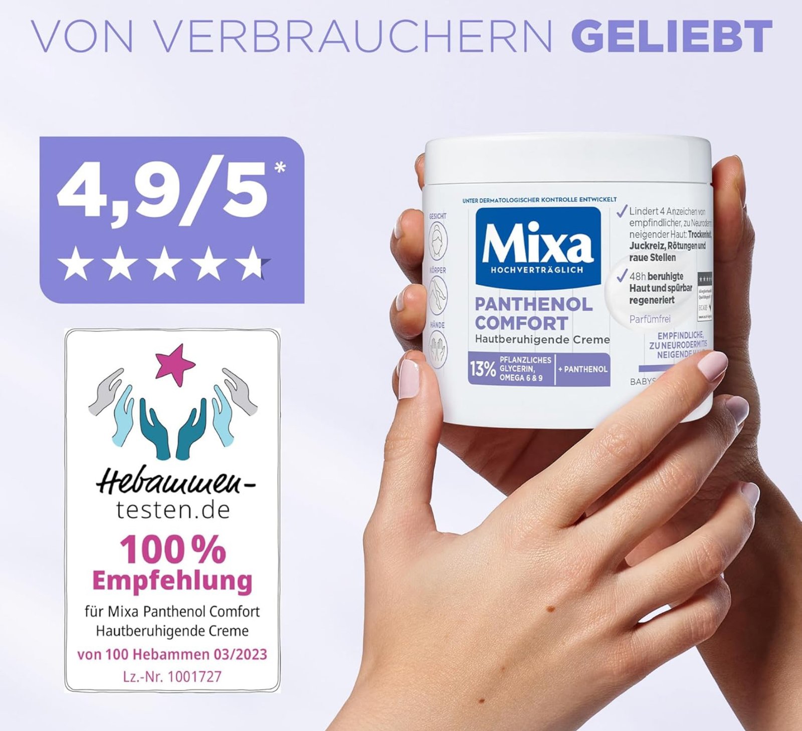 Crème Mixa Panthenol Confort – Image 3
