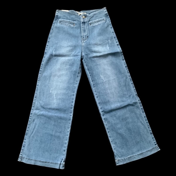 Jeans larges pour femmes - Jeans amples taille haute en denim stretch