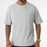 Tee Shirt Poche Oversize Gris Tee Shirt Poche Oversize Gris