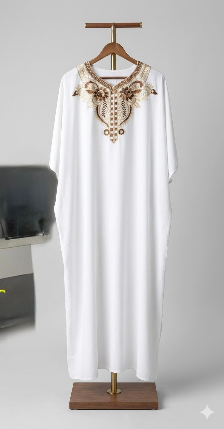 Robe caftan marocaine pour femme, grande taille, caftan, vêtements de détente, brodé, caftan de plage, revêtement, robe de maison Mumu