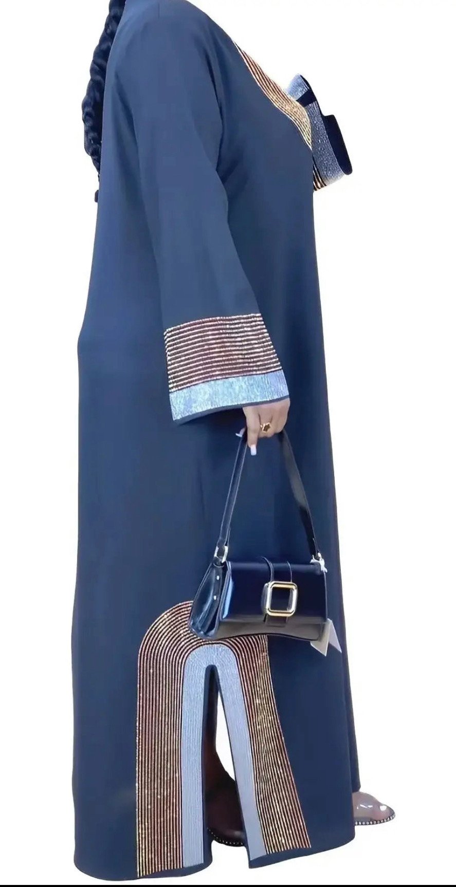 Nouvelles robes africaines mode long kimono strass enduit africain traditionnel cape africaine robe africaine vêtements africains robe femme africaine – Image 4