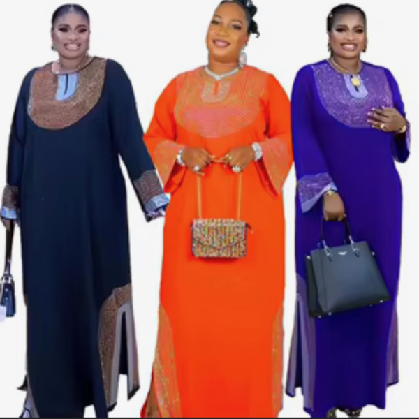 Nouvelles robes africaines mode long kimono strass enduit africain traditionnel cape africaine robe africaine vêtements africains robe femme africaine