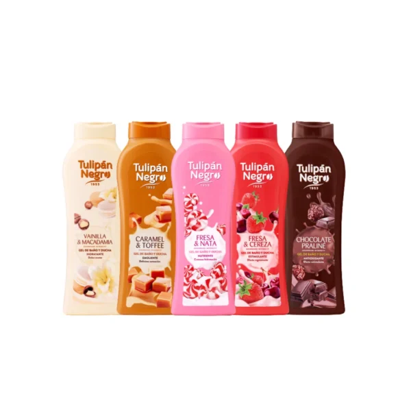 Black Tulip Gel douche fraises et crème, doux, 650 millilitres