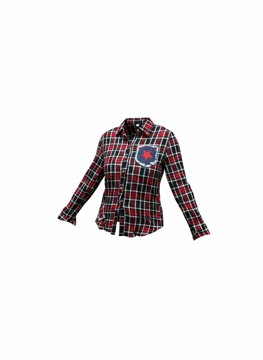 Chemisier western à carreaux Haut qualité slime pour femme, vêtements western, différents couleur – Image 4